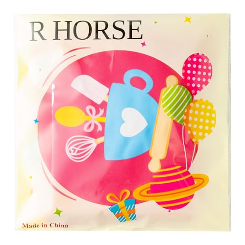 R HORSE 2Pcs Adults Kids Matching Apron Set (Pink Chef)