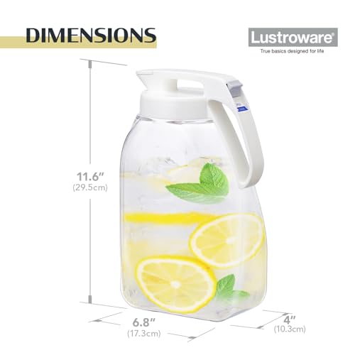 QuickServe Large Airtight Pitcher (White / 101.4 Ounces)
