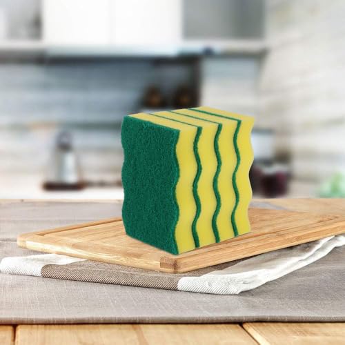 Sponges Kitchen (Yellow-Wave Shape / 24 Count)