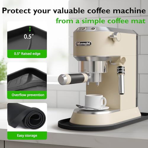 Silicone Coffee Mat (Black / 15.8" x 11.8")