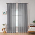 Grey Sheer Curtains (Grey / 42"W x 78"L (Pack of 2))