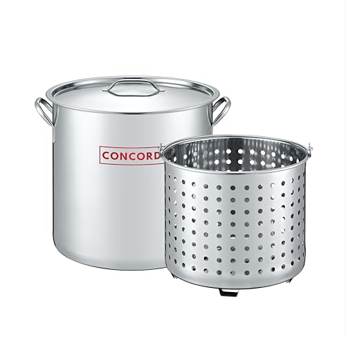 53 QT Stainless Steel Stock Pot w (53 Quarts)