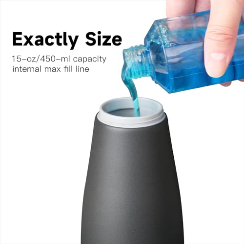 15oz Liquid Soap Dispenser for Dish and Hand Soap Matte Black (15 oz / Black)