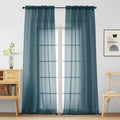 Sheer Curtains for Window 96 Inches Long 2 Panels (42"W x 96"L (Pack of 2) / Dusty)