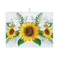 Sunflowers Dish Drying Mat XL Microfiber Kitchen Drying Mat Large Green Dish Drying Mats for Kitchen Counter Absorbent Quick Drying Pad 18x24 Inch (Sunflowers)