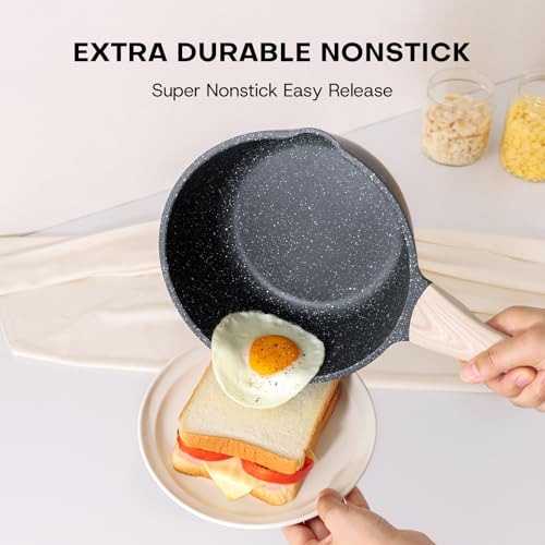 Sauce Pan Set with Lid (Black / 1.5QT+2.5QT)