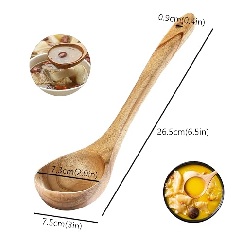 Ladle Kaloo Teak Acacia Wooden Soup Ladle Spoons for Cooking