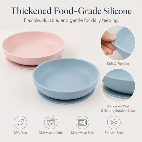 2 Pack Silicone Cat Bowls (SiliconeBowl-PinkBlueset)