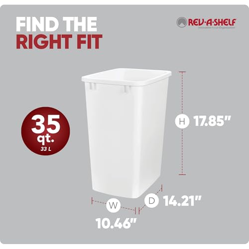 Double Pullout Garbage Trash Cans for Kitchen Cabinets (2 Pack / White)