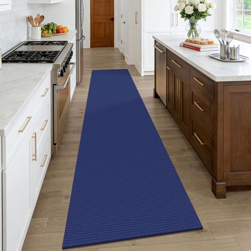 Cotton Runners Rugs for Hallway 2.5'x10' (Deep Navy Blue / 2'8" x 10' (Runner))