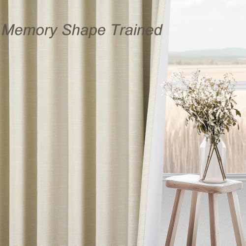 92 Inches Long Custom Black Out Drapery Panels (Cream / 52"W x 92"L (Pack of 2))