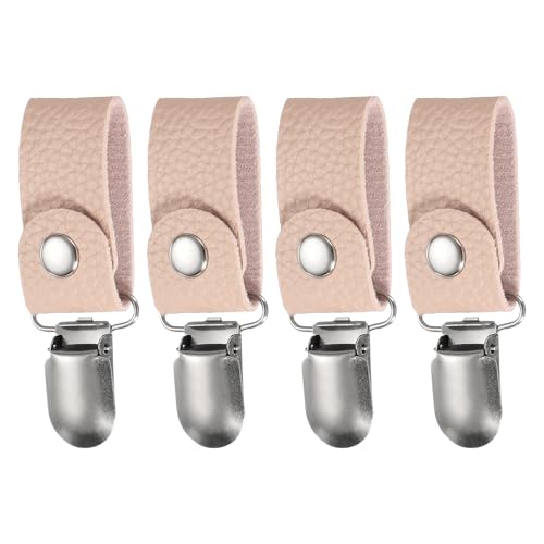 4 Pcs Towel Ring Holder with Clip (Pink)