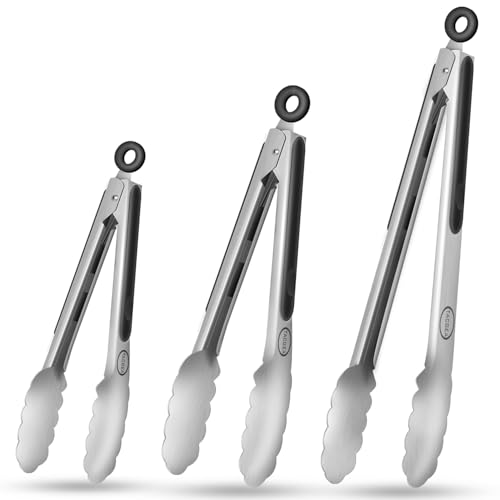Stainless Steel Kitchen Tongs (3pack (7", 9" and 12"))