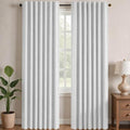 Back Tab and Rod Pocket Blackout Curtains for Living Room Thermal Insulated Light Blocking Curtains 42Wx84L Inch Greyish White 2 Panels (Star White / 42"W x 84"L (Pack of 2))