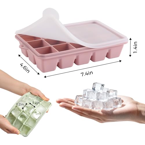 4 Pack Silicone Ice Cube Trays (Green)