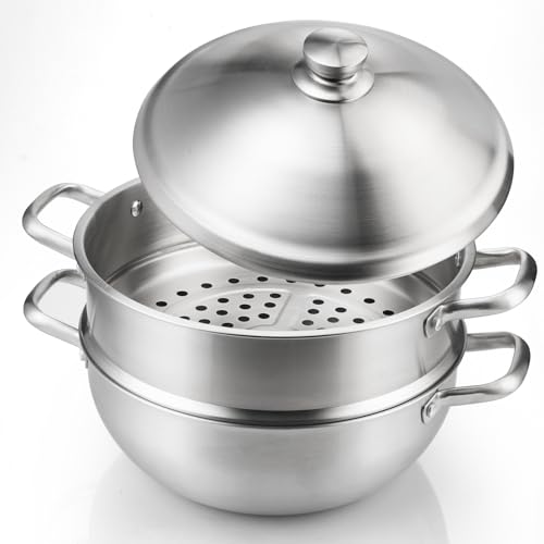 Tri Ply Stainless Steel 12 Inch Everyday Pan With Lid (Silver / 7.4 Quarts)