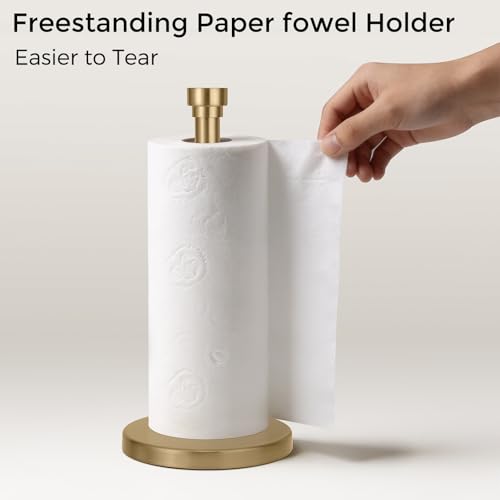 Warm Gold Paper Towel Holder Countertop (Warm Gold)