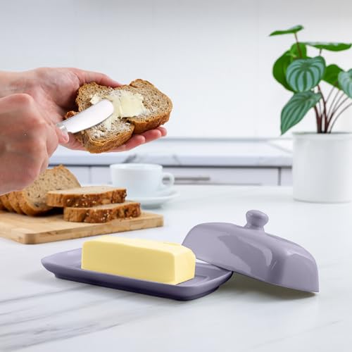 Zulay Butter Dish With Lid For Countertop (Periwinkle)