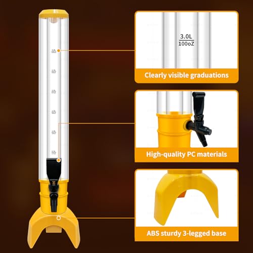2 Pcs Beer Dispenser (Yellow-3L/100Oz)