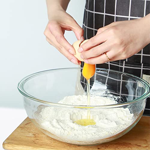 Glass Mixing Bowl Set with Airtight Lids for Kitchen Baking Prepping (Set of 4 with Lids)
