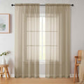 Taupe Sheer Curtains 84 Inches Long 2 Panels (Taupe / 42"W x 84"L (Pack of 2))