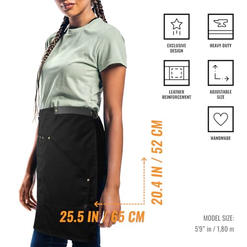 Half Barista Apron (Half Apron Black)