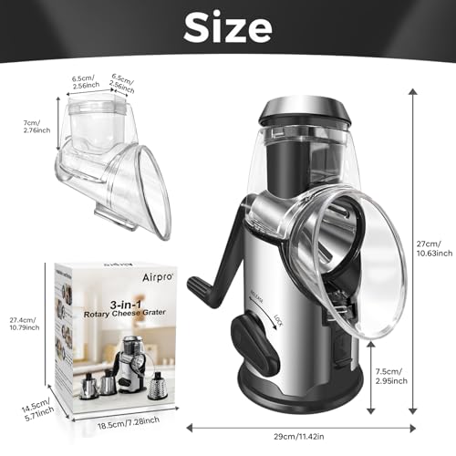 Rotary Cheese Grater with Handle