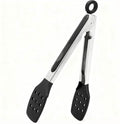 9 Inch Kitchen Tongs (9", Dotted, BLK)