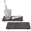 2 PCS Water Absorbent diatomite Coasters (9.5 x 5.5 inches / Dark Grey)