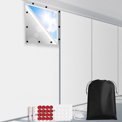 100% Blackout Curtains 2 Pack (White / 57"W x 118"H (Pack of 2))