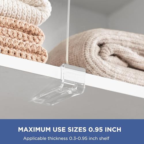 12 Inches Tall [Extra Tall Version] Clear Shelf Dividers (Clear (12 Inches Tall, Higher Style) / 4 PCS)