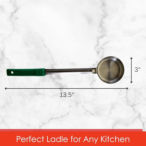 4 oz Solid Stainless Steel Portion Control Ladle Spoodle (4 Ounce Solid)
