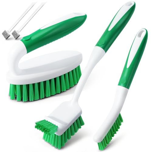 5 Pack Cleaning Brush Scrub Brush Kitchen Brush for Floor (Green)