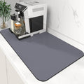 Coffee Mat Super Absorbent Dish Drying Mat Coffee Bar Mat 17"x 30" (Gray / 17" x 30")