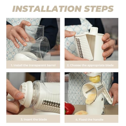 5 in 1 Rotary Cheese Grater