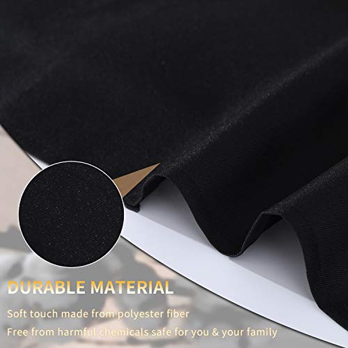 2 Pack Adjustable Bib Apron with 2 Pockets (Black)