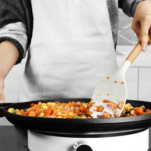 Silicone Cooking Utensils Set (Cream White)