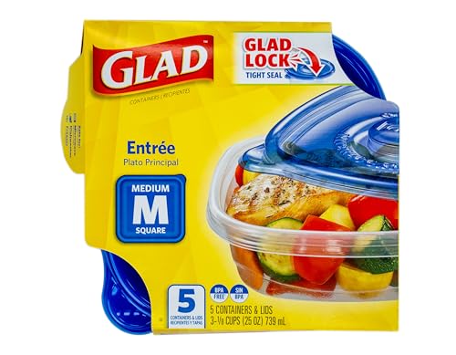 GladWare Entree Food Storage Containers (Square / 25 oz - 10 Count)