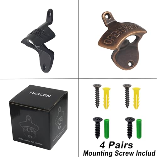 Rustproof Wall Mounted Beer Opener Black (Black, Antique Copper)