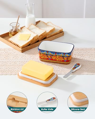 KRVI Butter Dish with Lid (Sicilian Carnival)