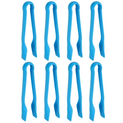 8 Pcs Toaster Tongs (8 Inch / Blue)