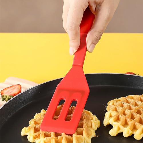 2 Pack】Kunovo Small Spatula for Nonstick Cookware Mini Spatulas for kitchen Use (Black-R)