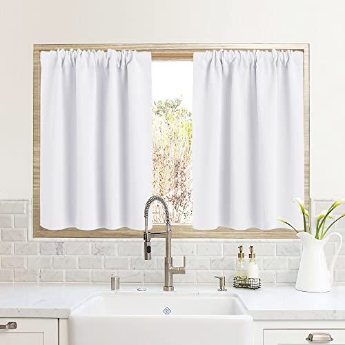 RV Curtains for Camper Windows (Pure White / 34"W x 24"L (Pack of 2))