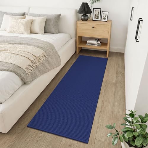 2x6 Washable Runner Rug (Deep Navy Blue / 2' x 6' (Runner))