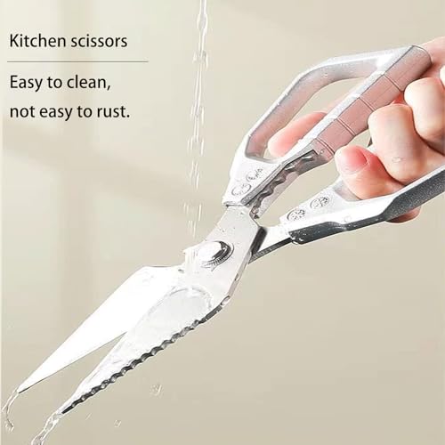 Heavy Duty Stainless Steel All Purpose Kitchen Scissors Silver (Silver)