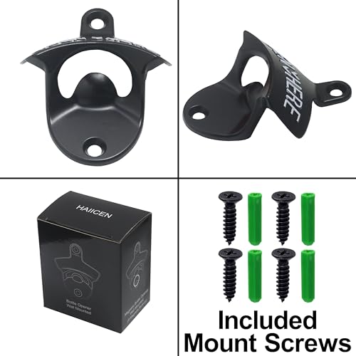 Wall Mounted Bottle Opener Stainless (Black/White)