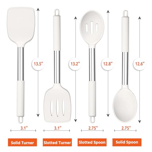 Cooking Utensils Set of 4 (White)