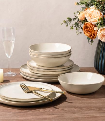 Ceramic Dinnerware Sets for 6 (Wheat / Service for 6)