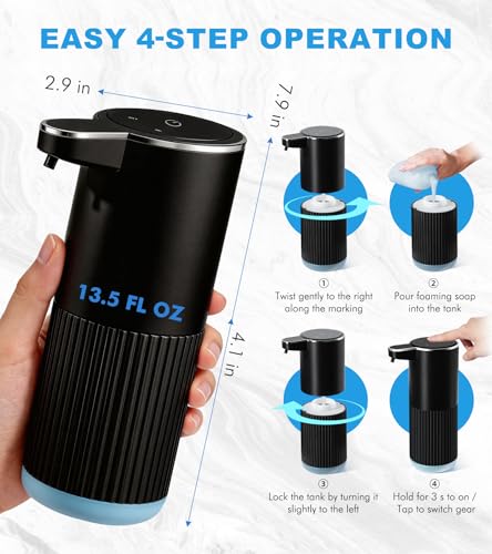 Automatic Soap Dispenser (Black+ White / Liquid-2 Pack)
