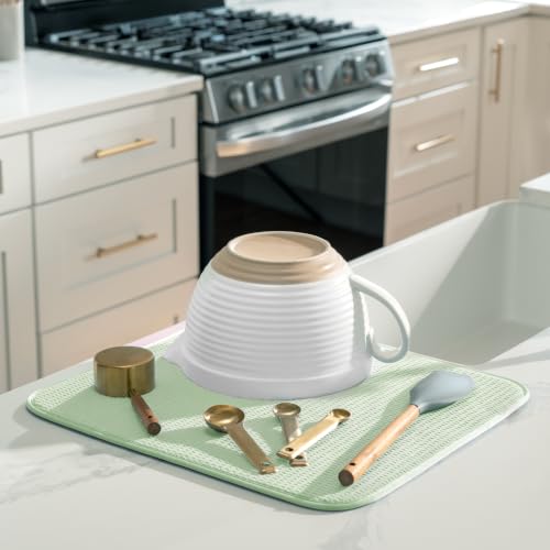 Dish Drying Mat (Mint Green / 16" x 18")